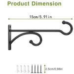 supports muraux métal noir plantes suspendues décoration jardin volutes décoratives fixations muralesextérieurintérieur
