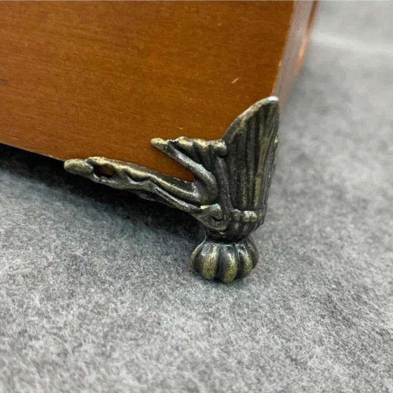 pieds boîte décoratifs bronze vieilli floral classique vintage ornementé fixations lot