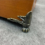 pieds boîte décoratifs bronze vieilli floral classique vintage ornementé fixations lot