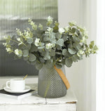 feuilles eucalyptus artificielles vertes blanches bouquet mariage décoration intérieur naturel rustique