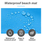 tapis plage imperméable bleu moderne sac rangement clous carabiner camping
