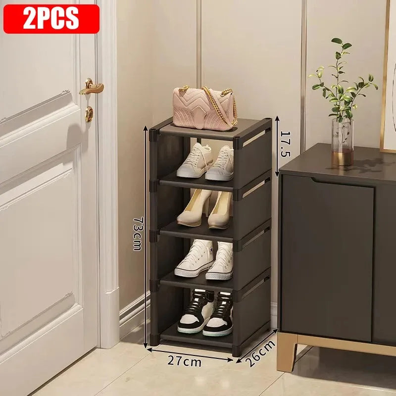 étagère chaussures moderne noir blanc matériau métal pp ps