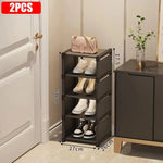 étagère chaussures moderne noir blanc matériau métal pp ps
