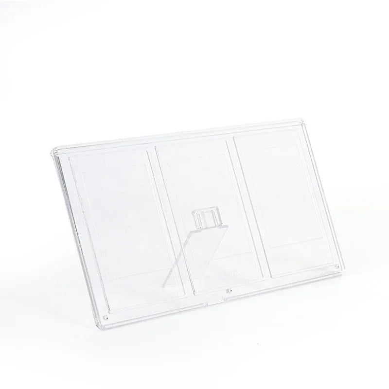 porte photos transparent moderne triple photos polaroid rose violet