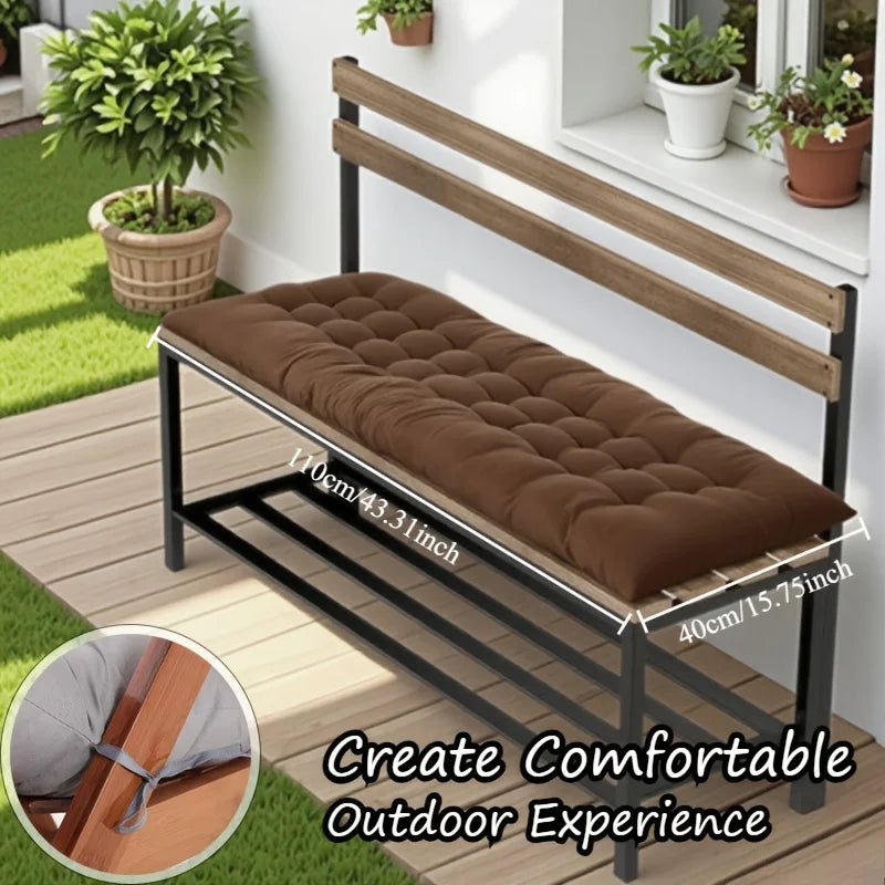 coussins banc extérieurs solides sangles taille moyenne couleur rouge gris marron moderne