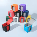 boîte rangement cartes cuir pu imperméable pliable moderne multicolore organisateur jeux