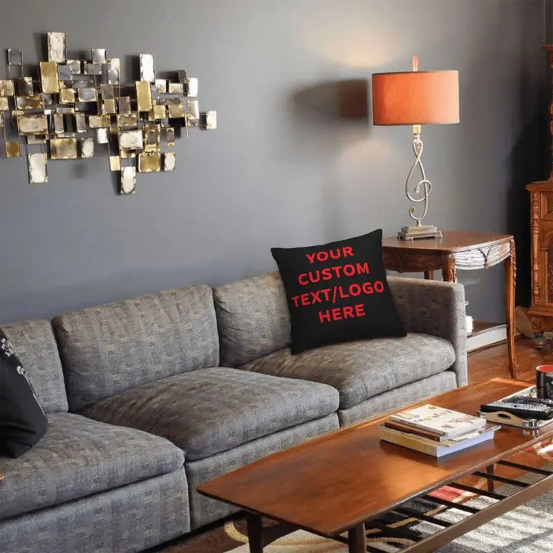 housses coussin polyester 40x40cm motif texte moderne non toxique maison