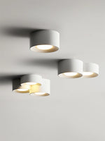 Spot moderne led blanc adhésif base fixation diffuseur rond lisse