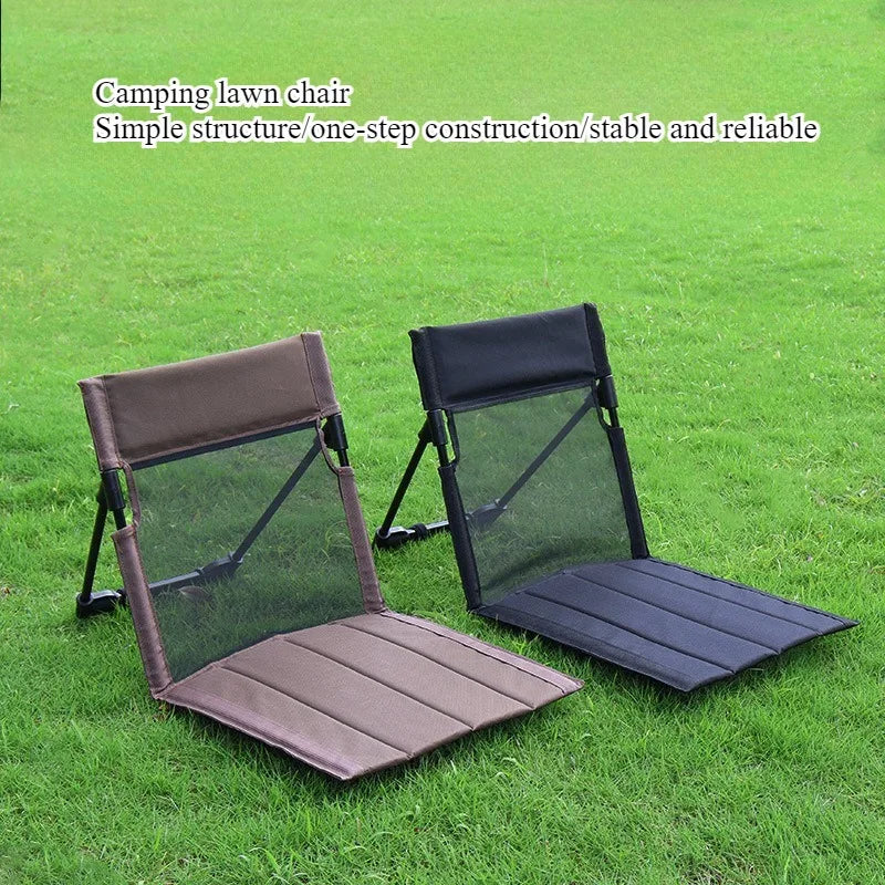 chaise camping pliante marron noir beige maille oxford coton robuste clips sac rangementextérieur