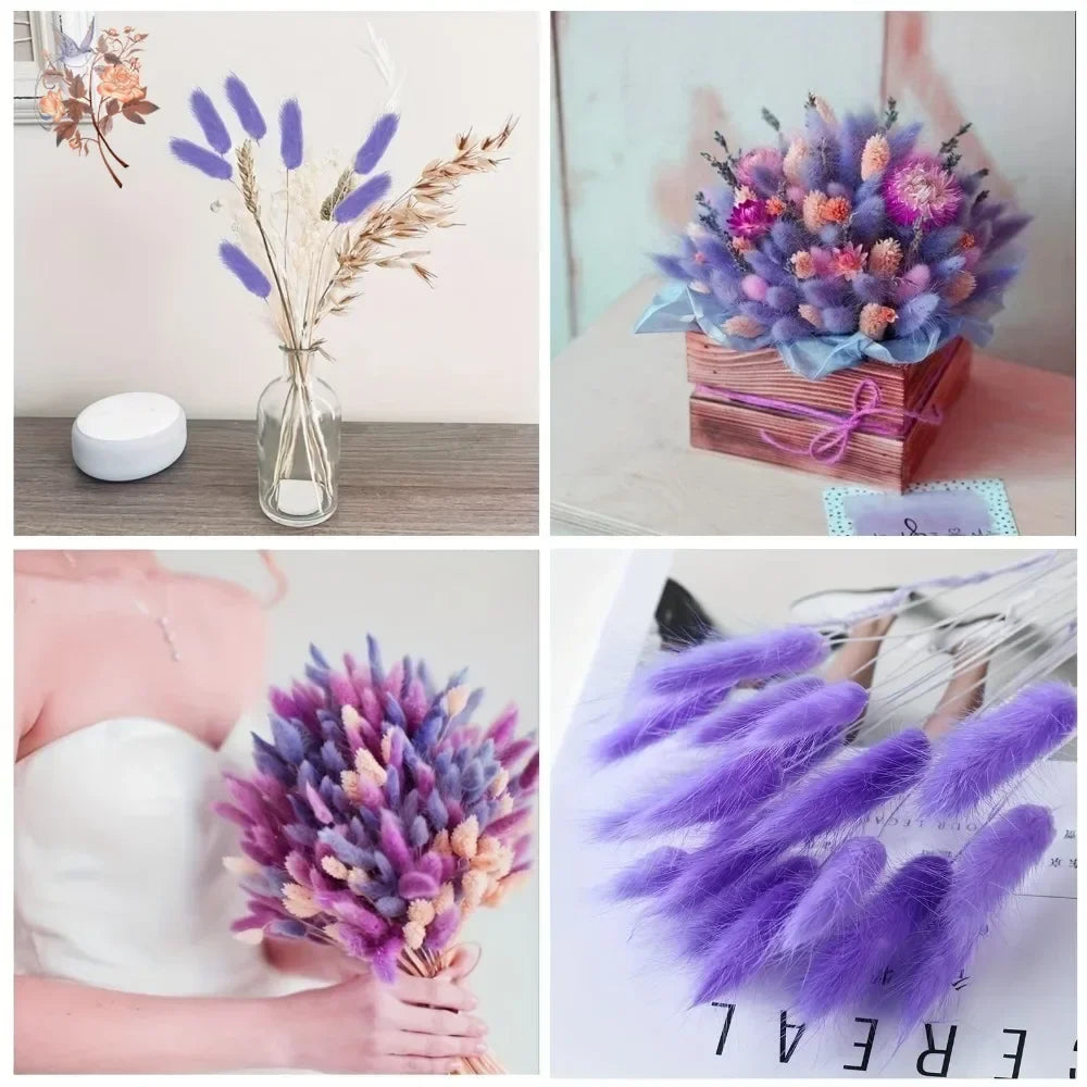 décoration maison bouquet fleurs séchées violet moderne anniversaire mariage décoration intérieure festive