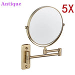 miroir cosmétique noir moderne bras articulé pouces rond sans texte