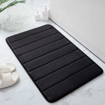tapis massage pieds noir rayures horizontales moderne antidérapant absorbant eau respectueux environnement