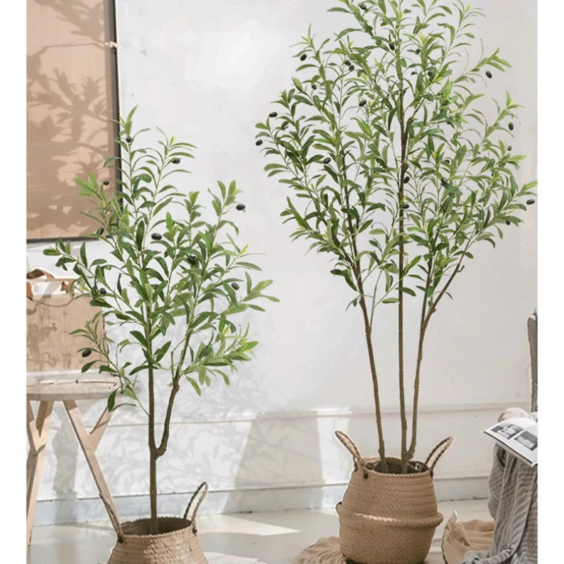grand olivier artificiel pot plante verte décorative intérieur extérieur maison