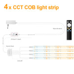 ruban led flexible blanc moderne adhésif contrôleur bluetooth télécommande adaptateur 24v 3500k 6000k
