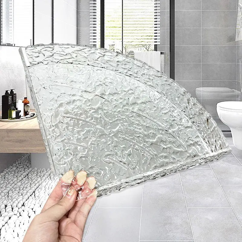 étagères salle bain transparentes texturées modernes clips fixation réutilisables acrylique
