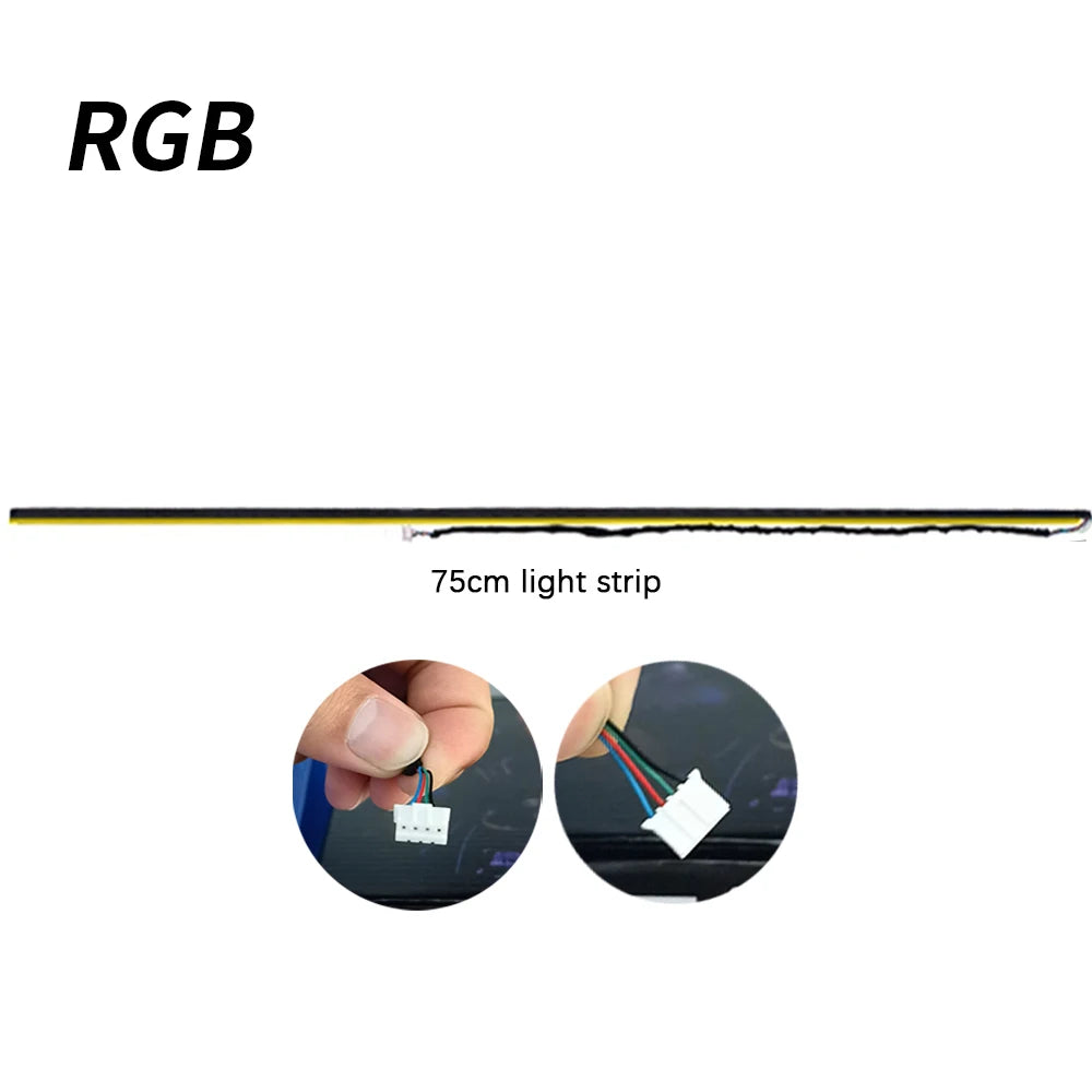 ruban led noir 64 couleurs contrôleur principal secondaire interface double lumière sol moderne