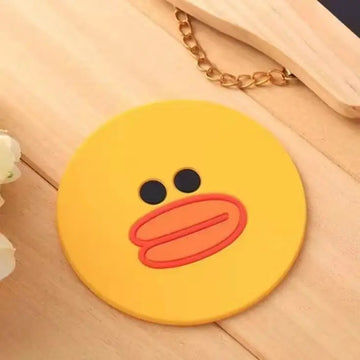 coasters silicones dessins animés personnages cartoona bears rabbits ducks mignons