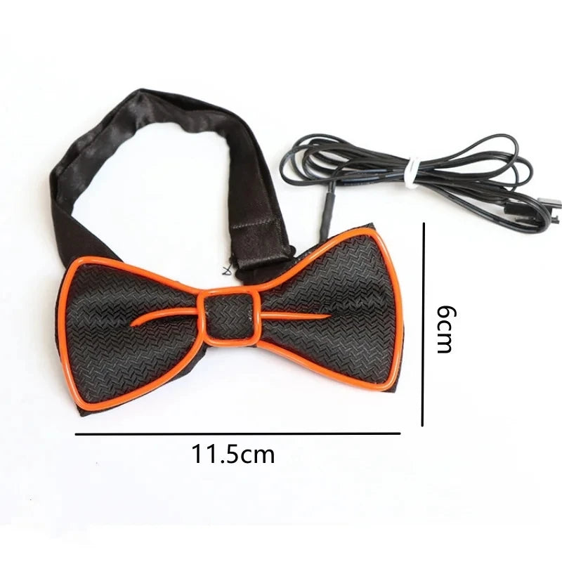 écharpe lumineuse zigzag noir orange moderne mariage anniversaire noël enfants valentin