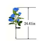 décoration extérieure solaire led rose moderne bouquet lumineux fête saint valentin festive