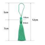 pompons multicolores texturés franges 12cm 5cm longueur traditionnels décoratifs 10pcs
