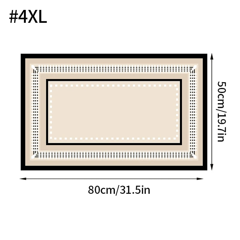 tapis bain anti dérapant absorbant moderne motif géométrique beige clair