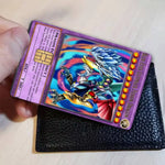 autocollants décoratifs imperméables yuGiOh cartes jeu violet bleu noir illustration dragon