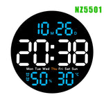 horloge murale numérique LED double alarme calendrier température humidité réglable luminosité télécommande moderne