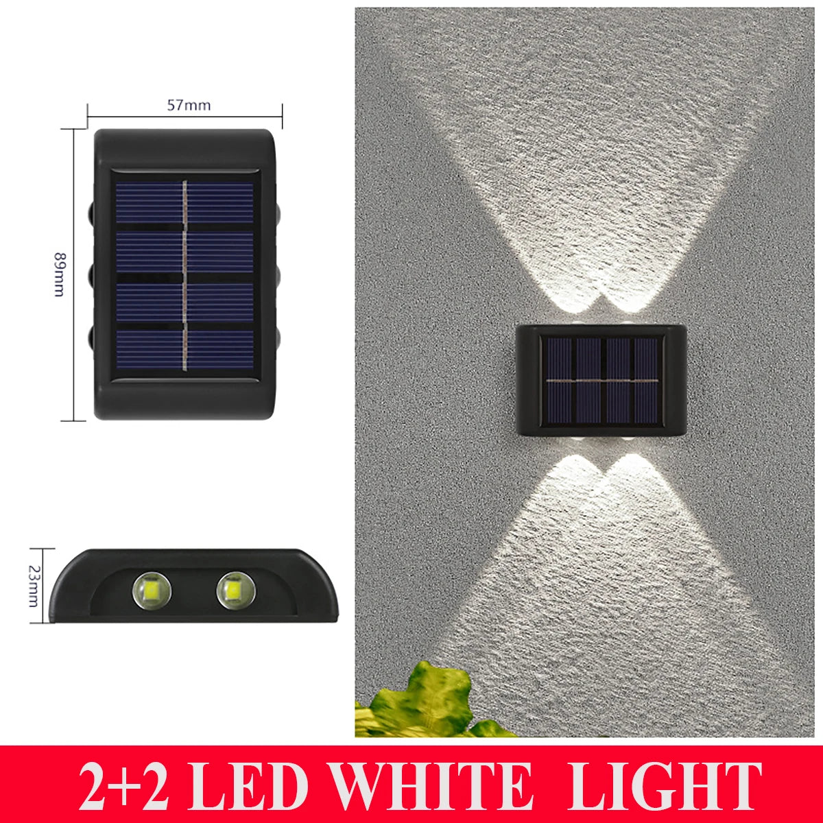 lampes murales solaires led modernes ip66 imperméablesextérieur minimalistes
