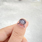 autocollants ongles dessins animés visages expressions cartoon blanc noir rose gris doré adhésif nail