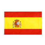 drapeau espagnol rouge jaune blanc rayures blason doré classique décoration murale 120x180cm 90x150cm