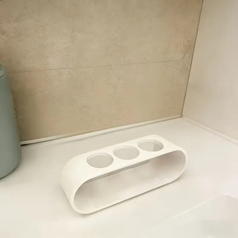 organisateur mural rangement brosses dents électriques blanc noir moderne minimaliste salle bain