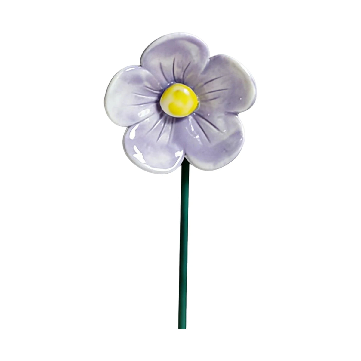 feuille d'abeille céramique rouge rose jaune vert fleurs stylisées décoration extérieure tringle support jardin