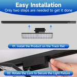 projecteurs led rail noir moderne 30w 60w 30cm 60cm facile certifiés cecccrohs