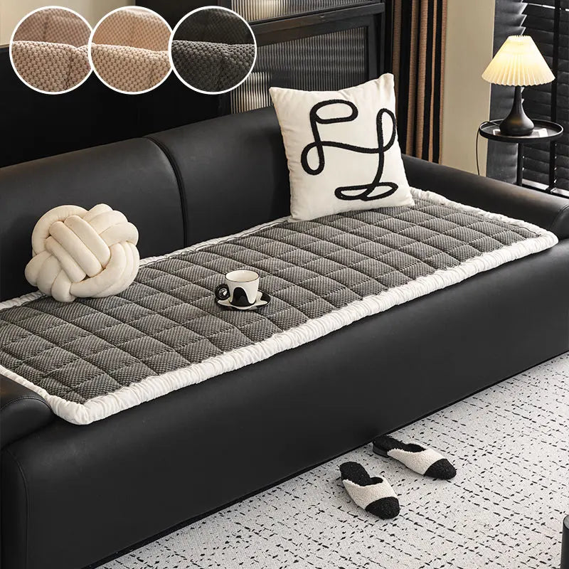 coussin canapé beige gris moderne adhésif tapis chaussons salon contemporain