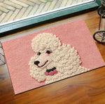 tapis imprimé chiens noir marron rose blanc moderne antidérapant résistant décoloration 30x50cm 40x60cm 50x80cm