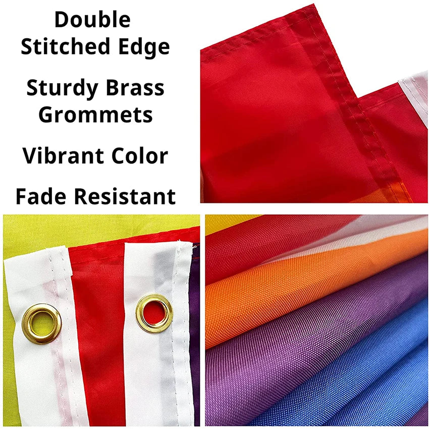 drapeau personnalisable bleu blanc rouge étoiles dorés décoration intérieure extérieure polyester double couture classique