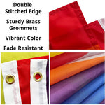 drapeau personnalisable bleu blanc rouge étoiles dorés décoration intérieure extérieure polyester double couture classique
