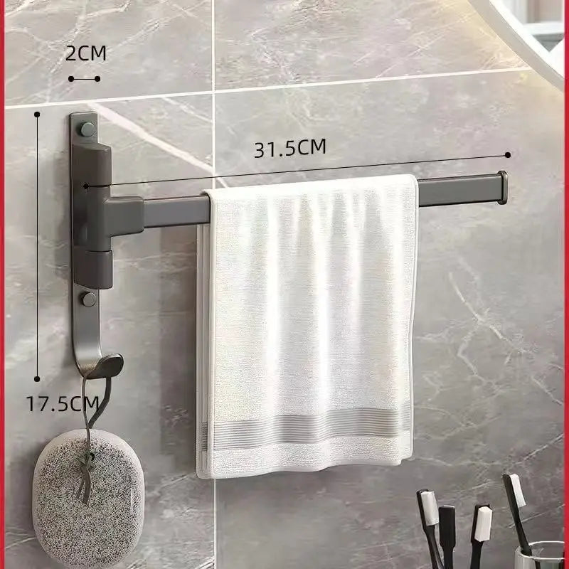 porte serviettes mural gris métallique texture lisse moderne salle bains fixations vis serviettes