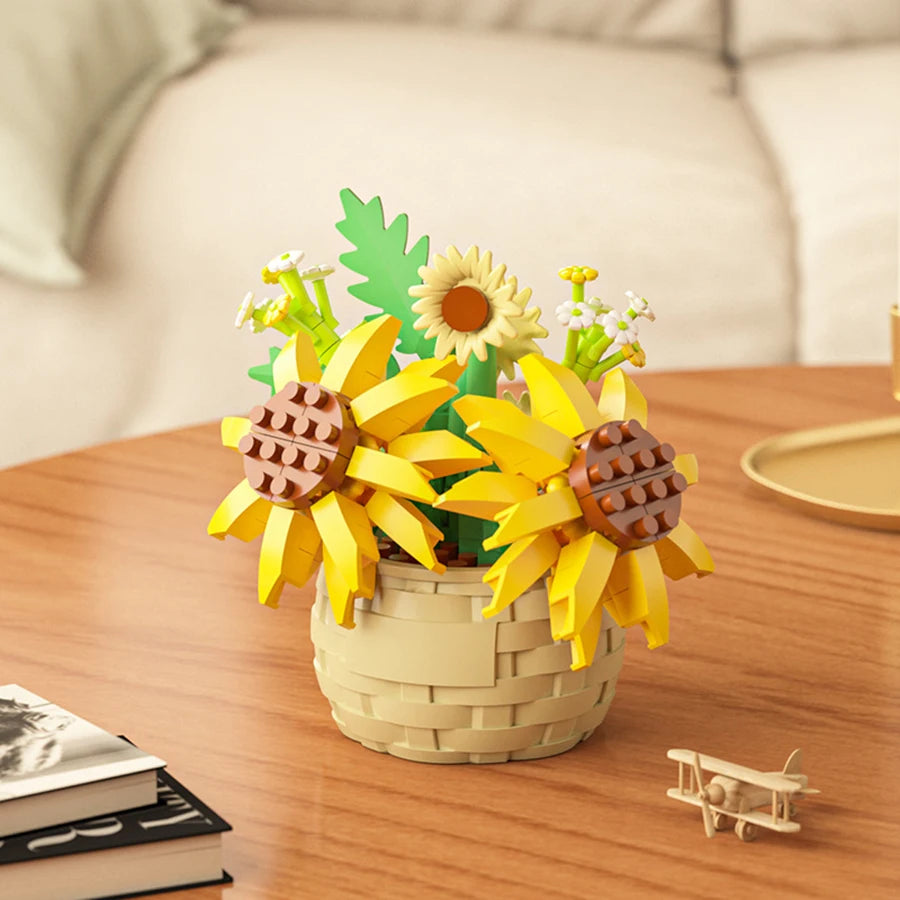 bouquets fleurs artificielles artisanal origami intérieur décoration maison anniversaire mariage vert rose jaune