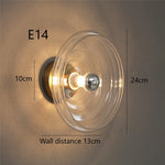 lampe murale moderne transparente dorée rayures fines ampoule led éclairage quotidien fixation élégant flux