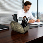 organisateur rangement multifonction noir floral moderne télécommandes stylos accessoires décoration élégant multifonctionnel rechargeable