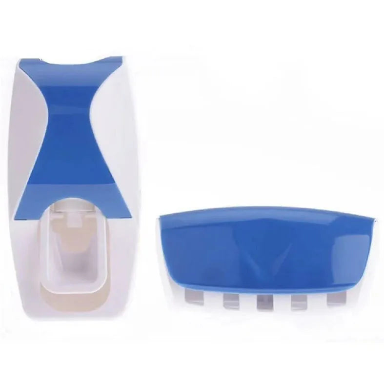 distributeur dentifrice mural moderne adhésif blanc noir brosse dents tube mat