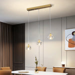 Suspension moderne boule cristal or transparent led plafonnier chambre salon étude