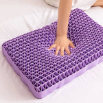 coussin violet réseau triangles moderne 52x35cm coton catégory mémoire forme rectangulaire
