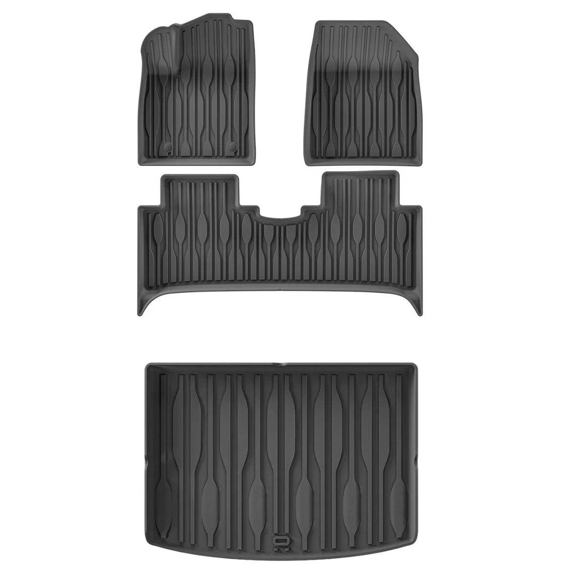 tapis sol voiture noir rayures horizontales moderne BYD ATTO3 tapis avant arrière coffre imperméable