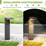 lampe solaire led jardin extérieur noir moderne modes lumineux piquet facileABS