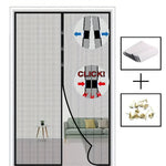 rideau magnétique porte noir blanc maille fine aimants clips fixation moderne ventilation