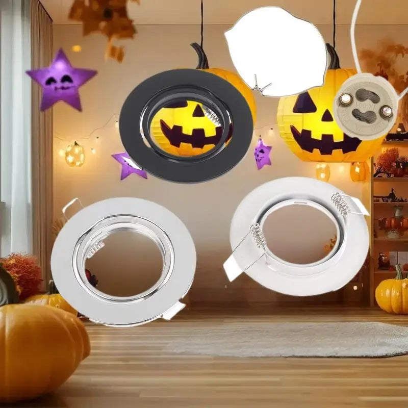 spots led noir blanc doré modernes clips vis round lisses