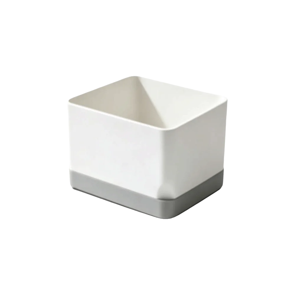 cache pot moderne blanc bleu clair uni opaque adhésif intérieur fleuri verte simple