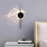 lampe murale moderne minimaliste led noir argenté éclairage quotidien fixée mur artistique